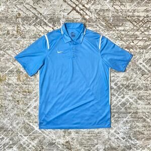 Nike Dri-FIT Performance Polo Shirt – Blue/White – Size M